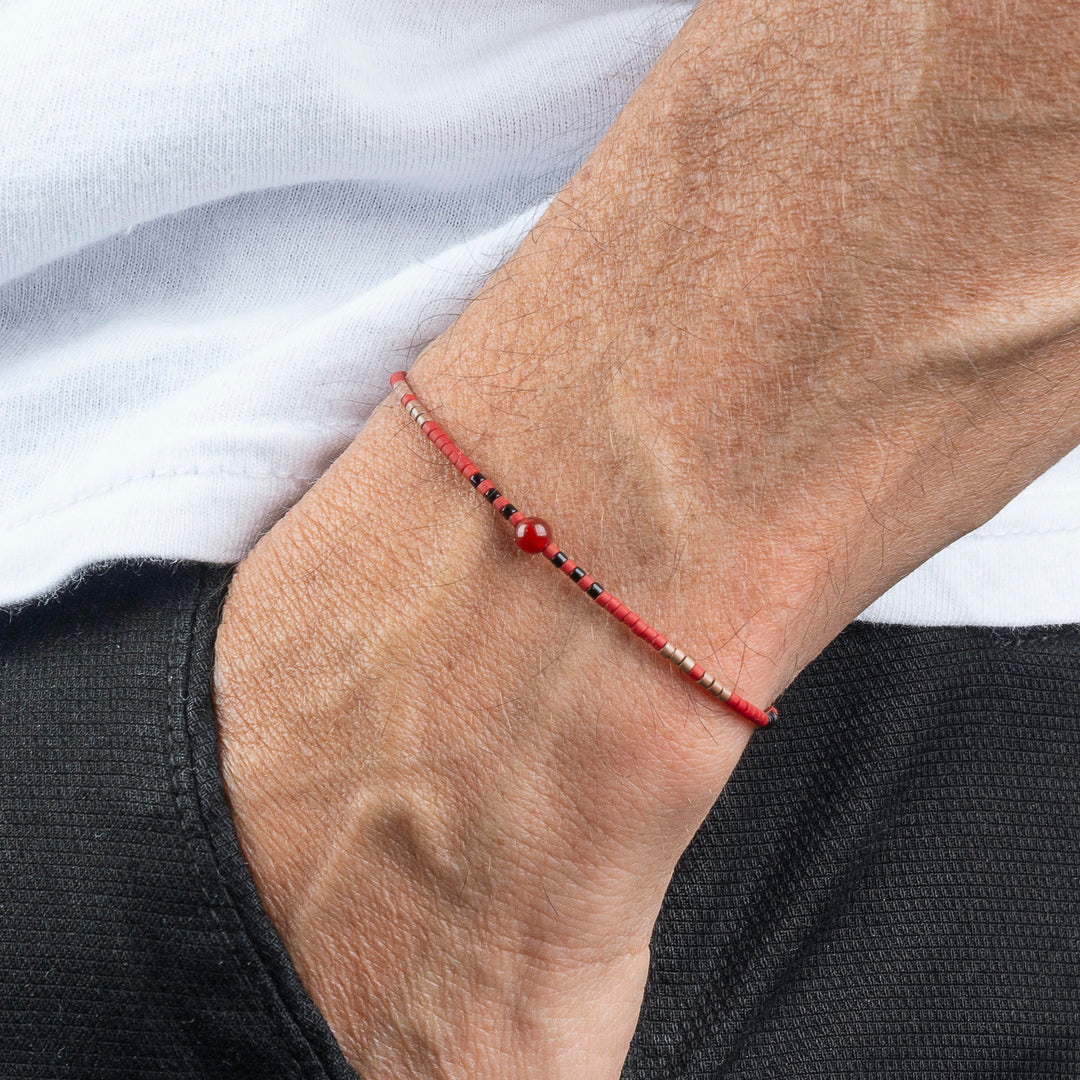 Men's Gemstone and Miyuki Beads Minimalist Bracelet