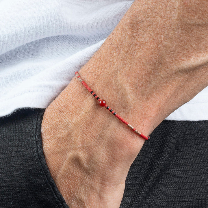 Men's Gemstone and Miyuki Beads Minimalist Bracelet