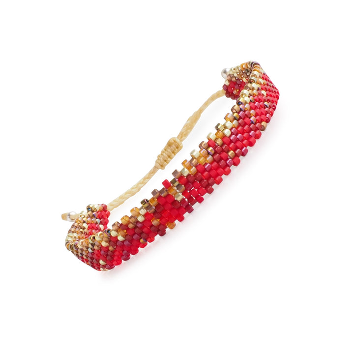 Seed Bead Bracelet Red