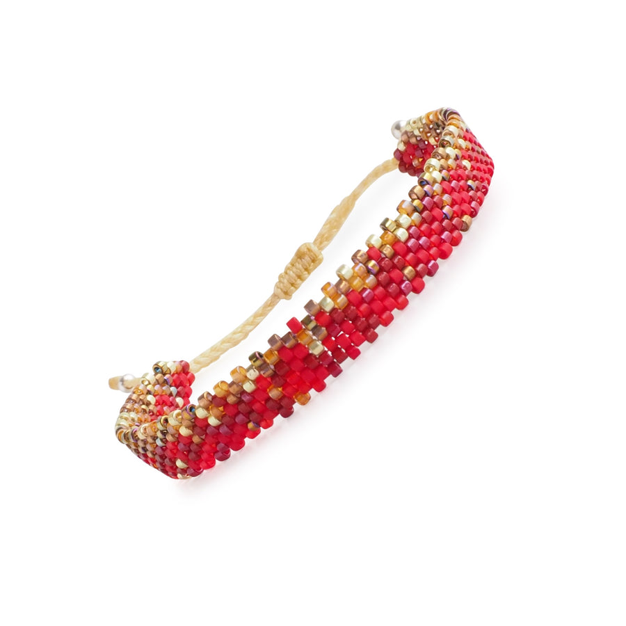 Seed Bead Bracelet Red
