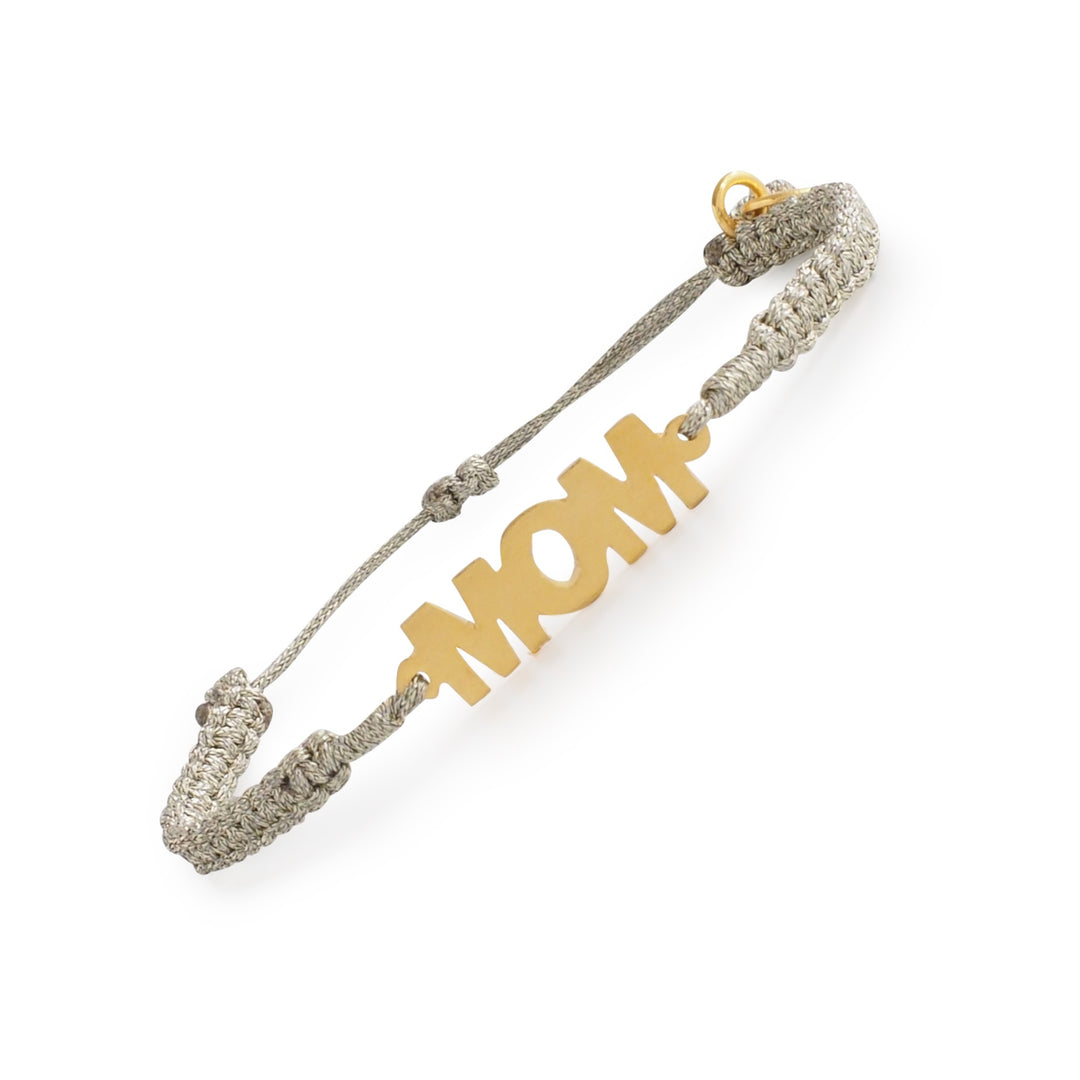 Macrame Mom Bracelet Silver