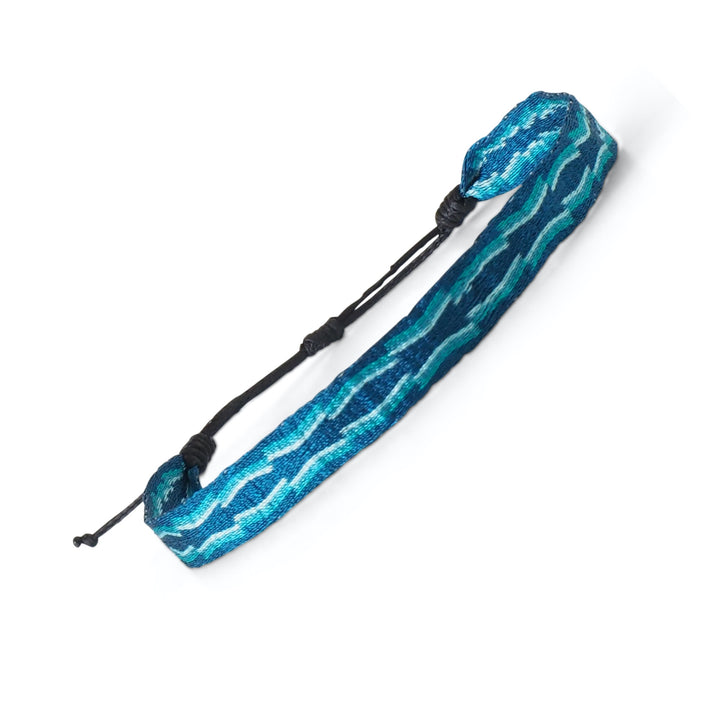 Handwoven Egyptian Loom Ocena Blue Surfer Bracelet