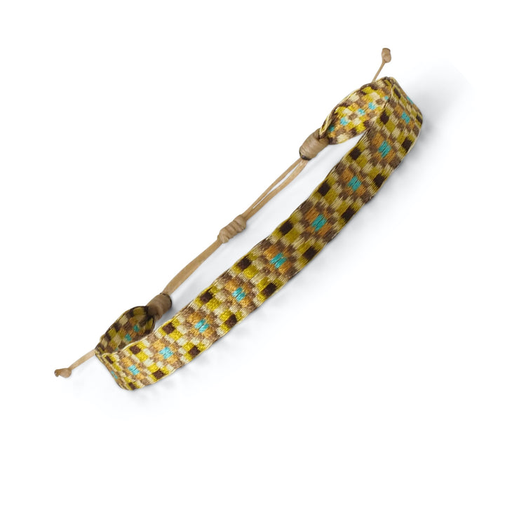 Handwoven Egyptian Loom Golden Yellow Tribal Surfer Bracelet