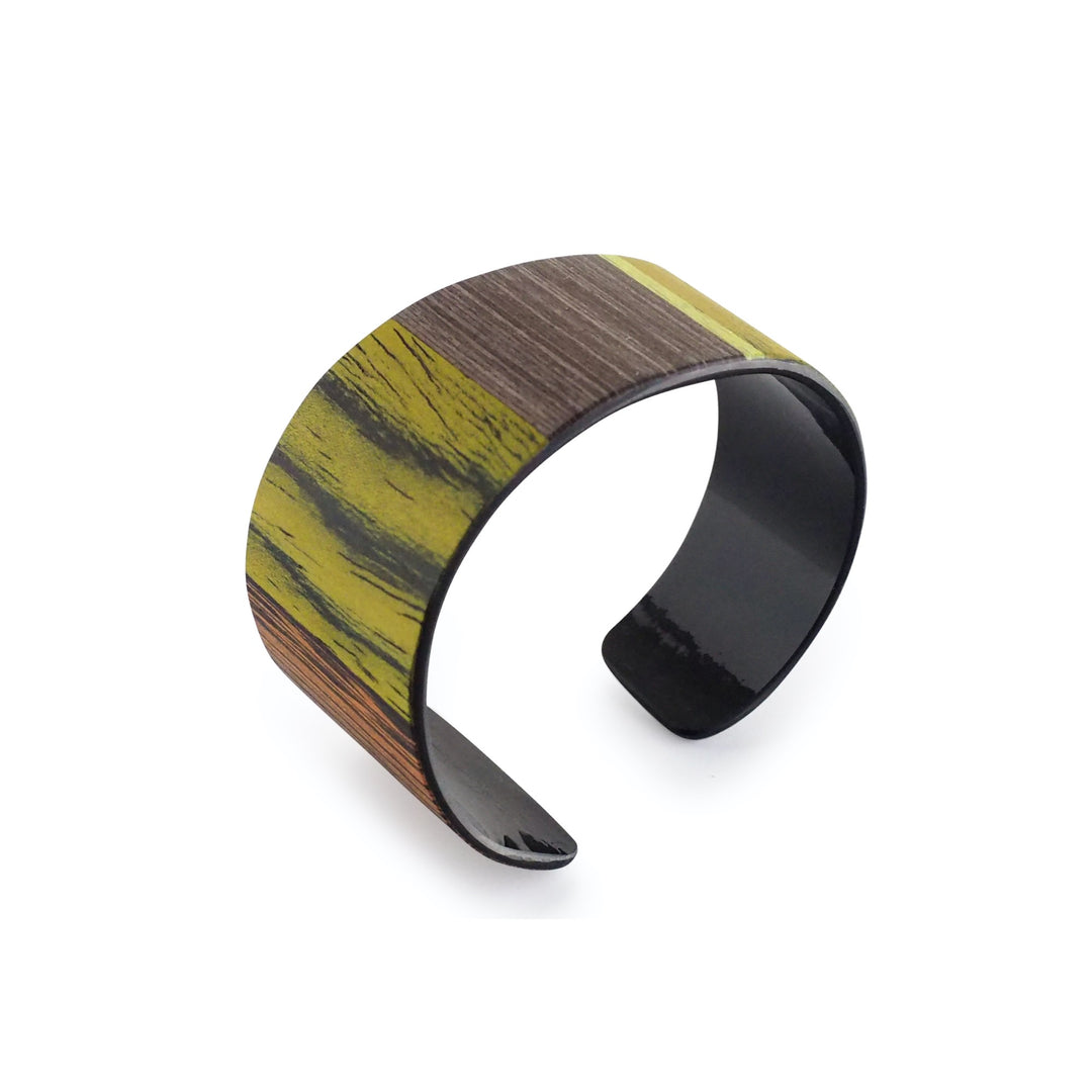 Small Wood Cuff Bracelet GREEN