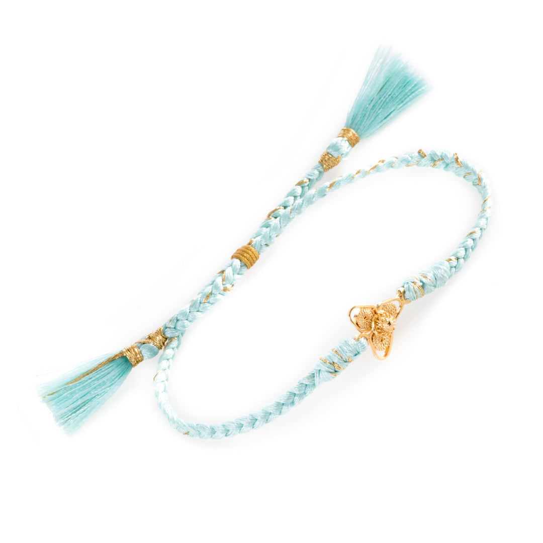 Tria (Triangle) Filigree Bracelet Aqua