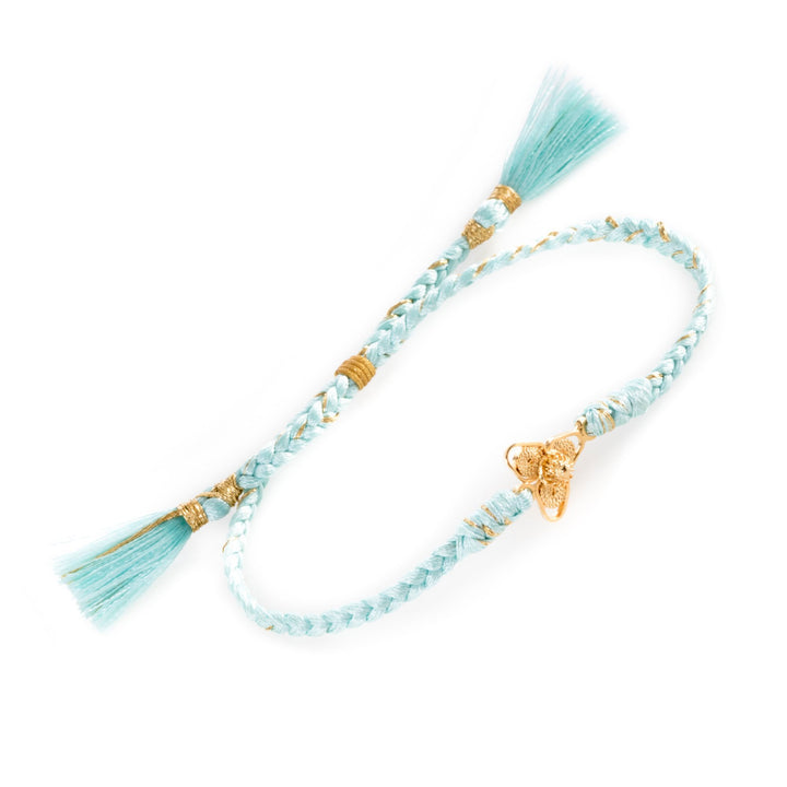Tria (Triangle) Filigree Bracelet Aqua