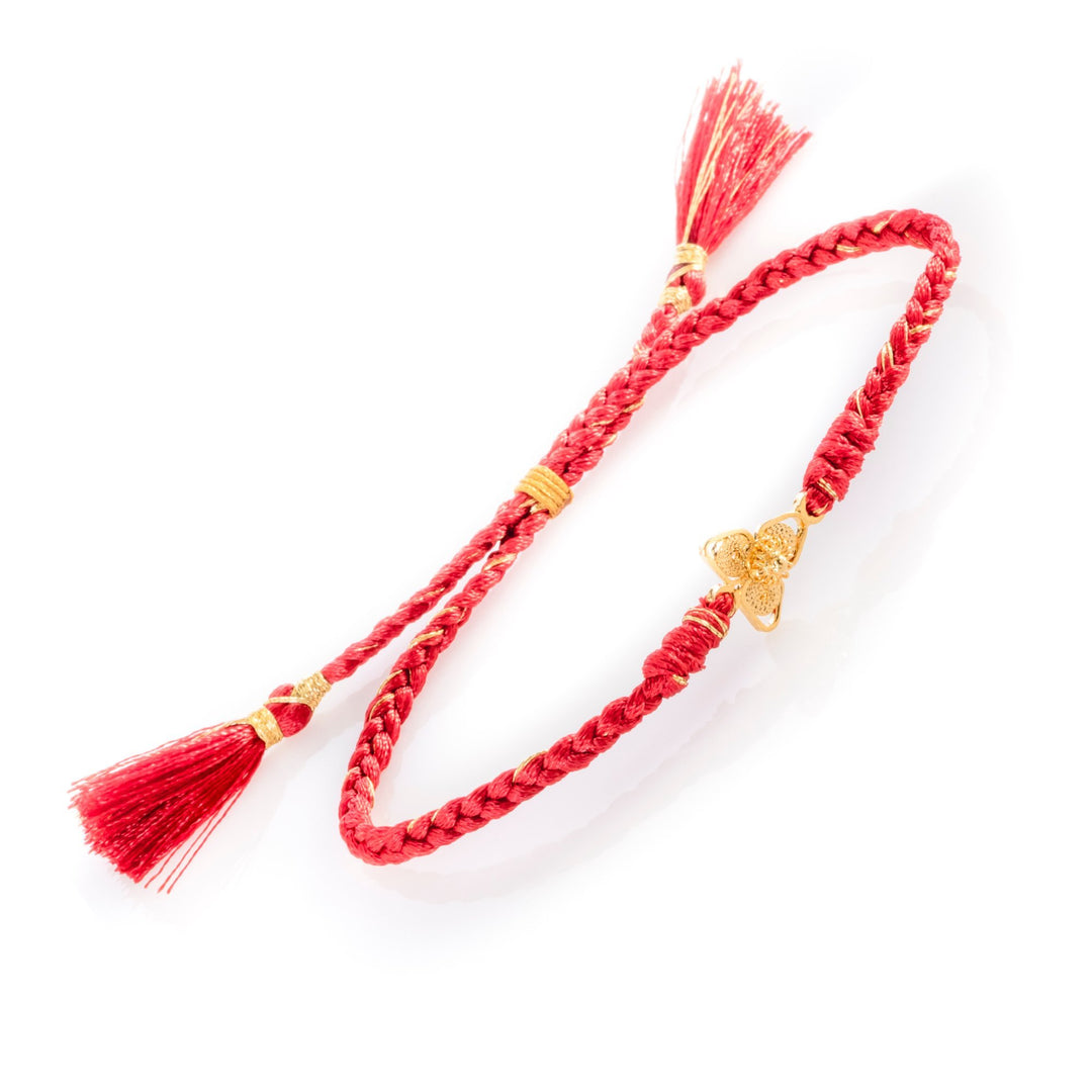 Tria (Triangle) Filigree Bracelet Red