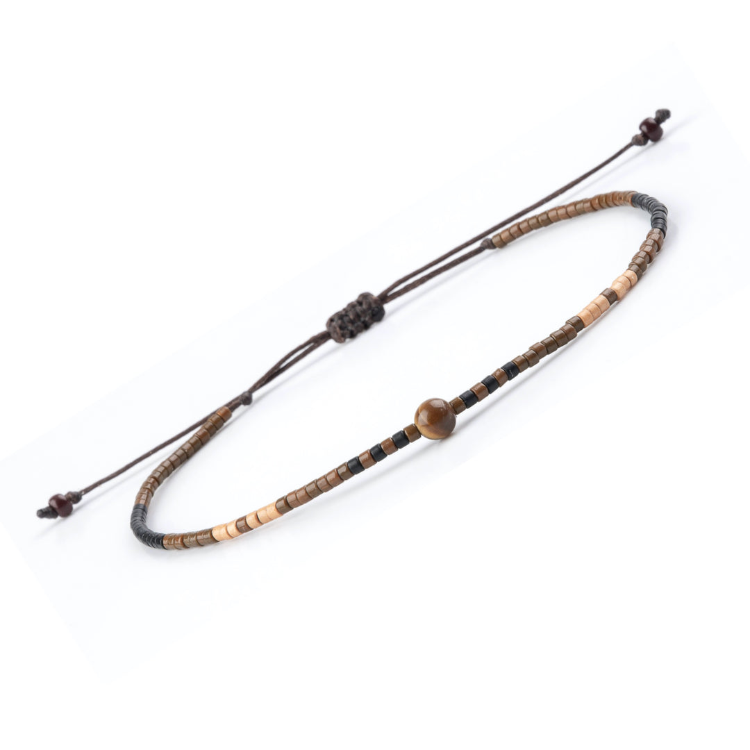 Men's Gemstone and Miyuki Beads Minimalist Bracelet