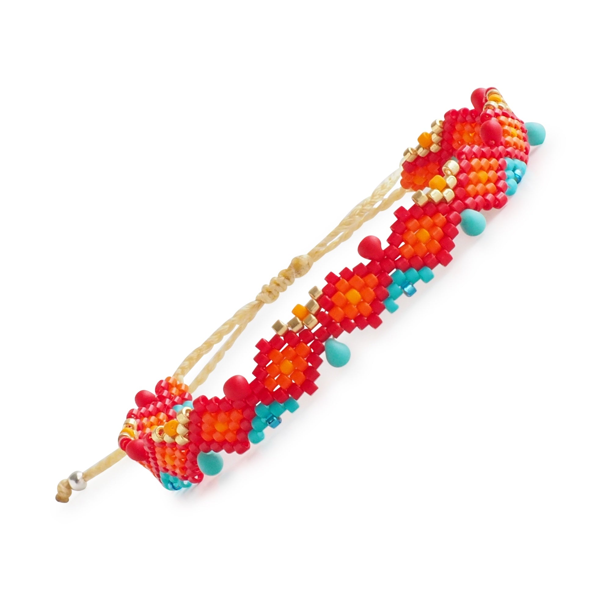 Seed Bead Loom Bracelet Multicolor