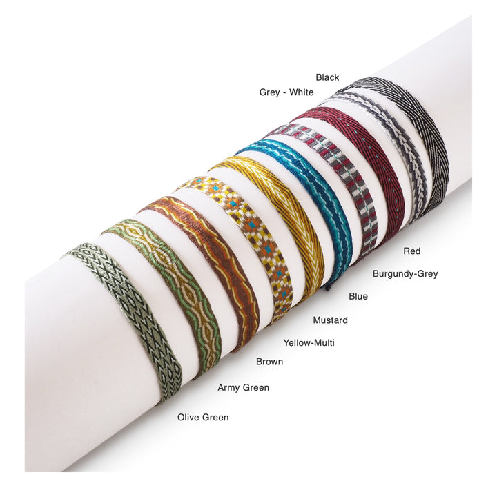 Handwoven Egyptian Loom Surfer Bracelets colors