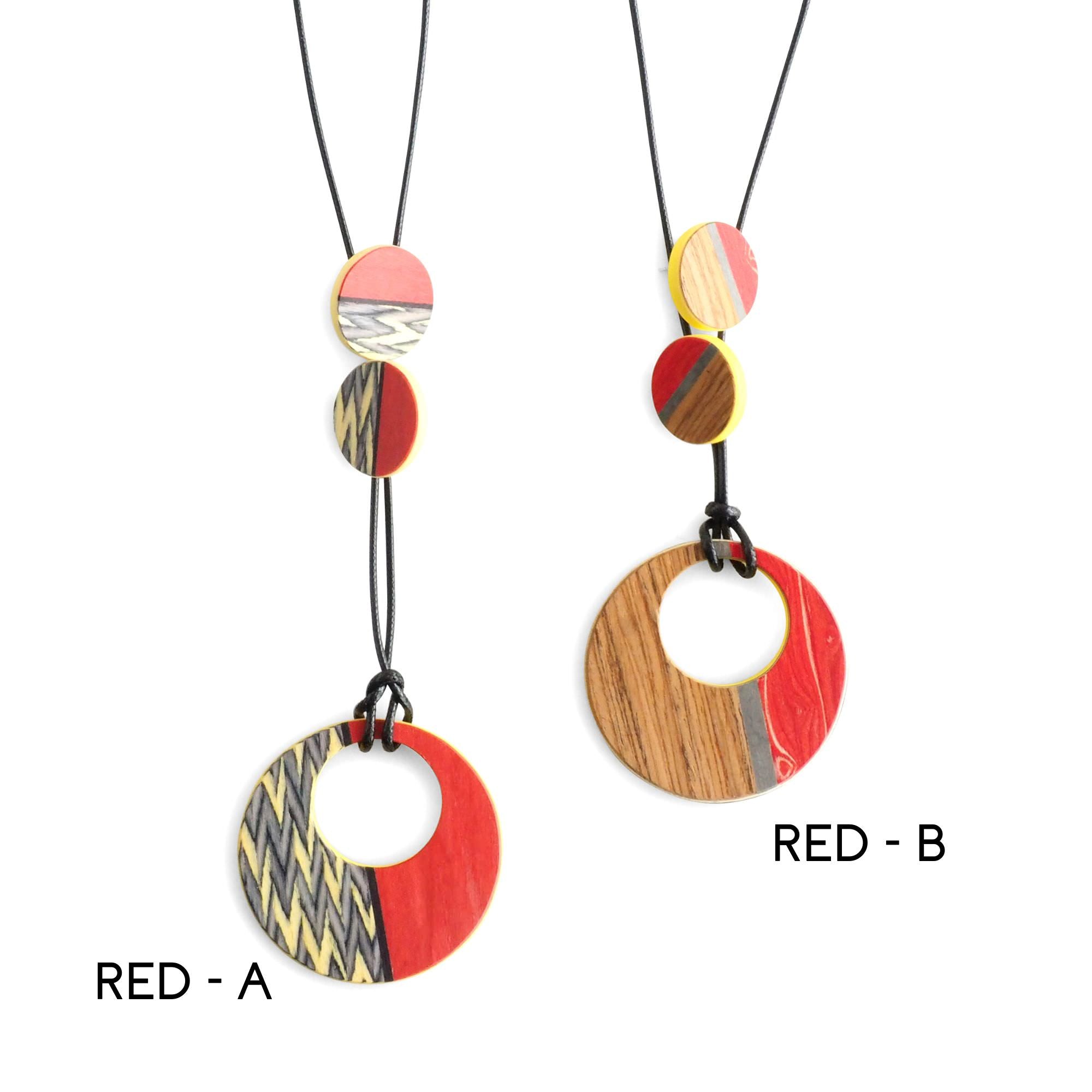 Upcycled Wood Necklace Set