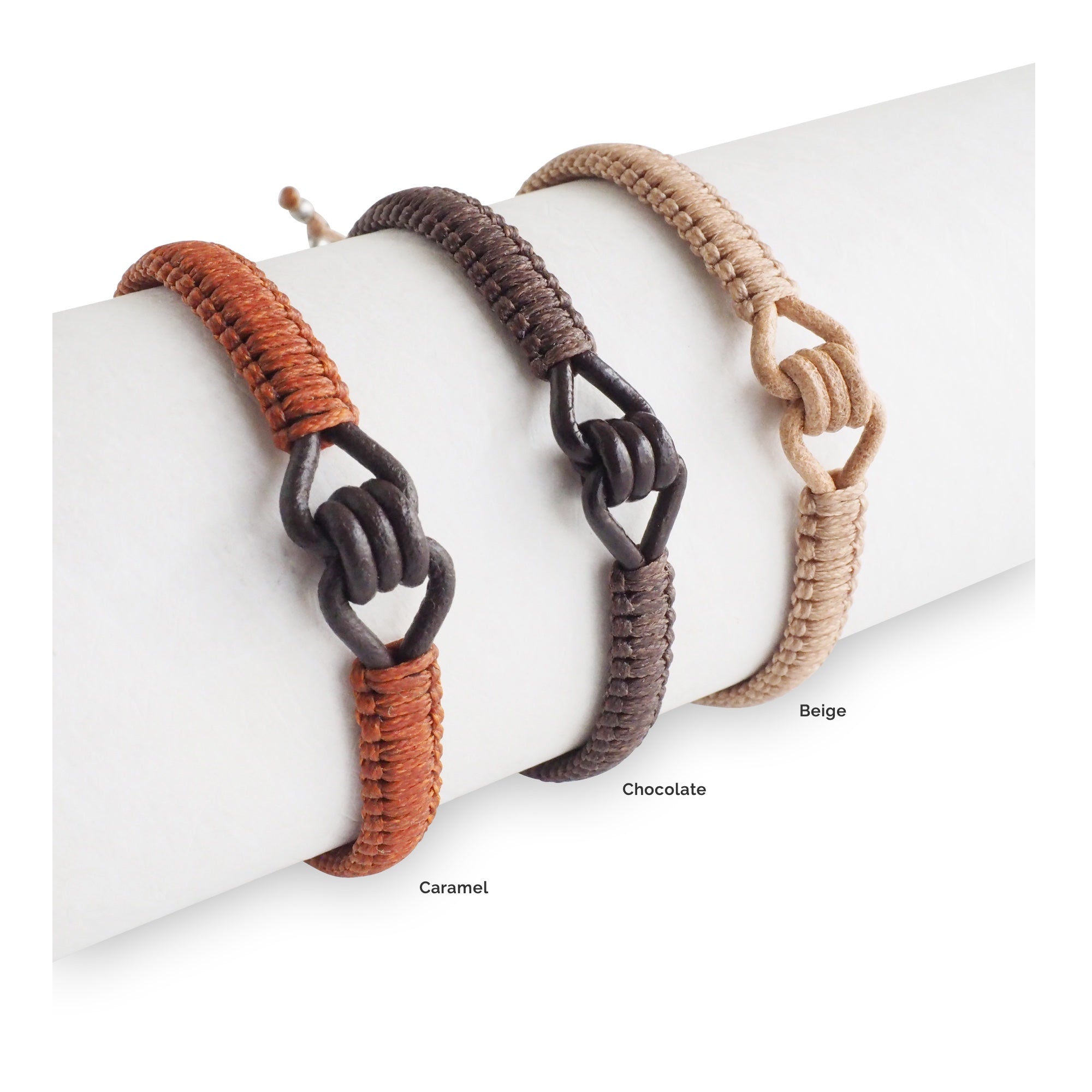 Mens Leather Bracelet, Macrame Colombian Bracelet