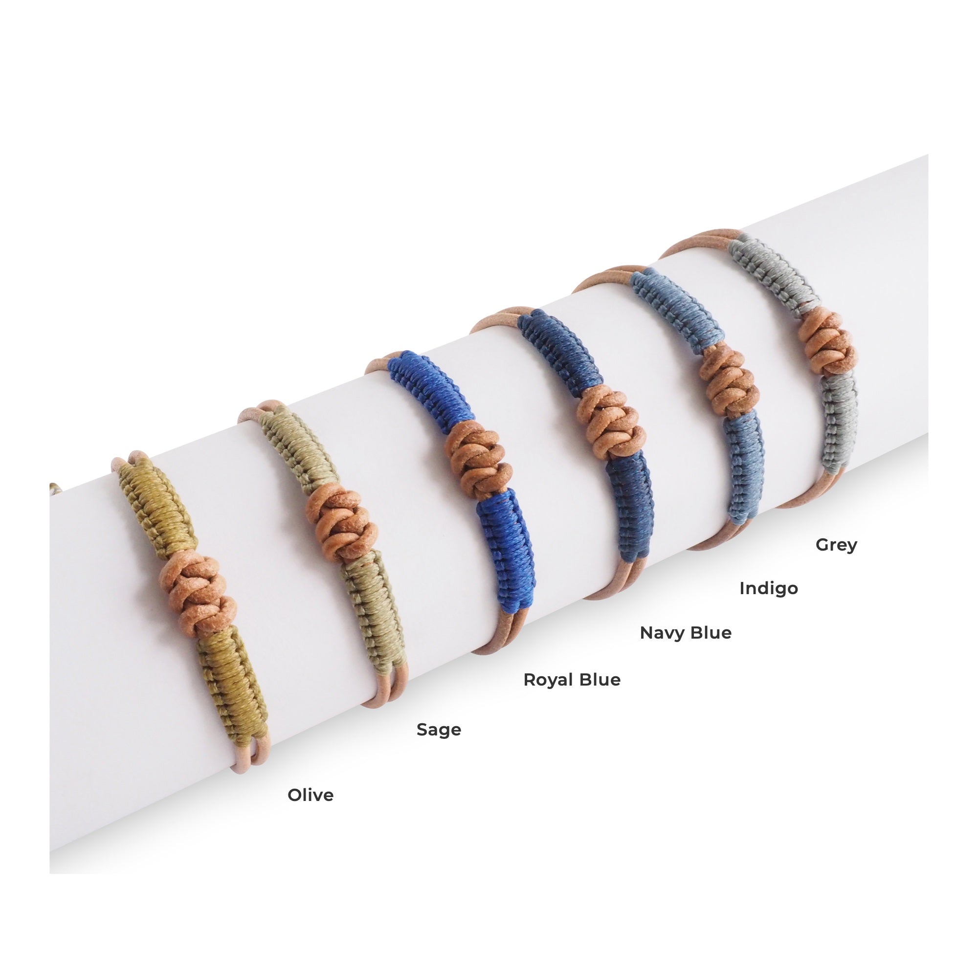 Blue Premium Genuine Leather Infinity Knot Bracelet Bracelet 