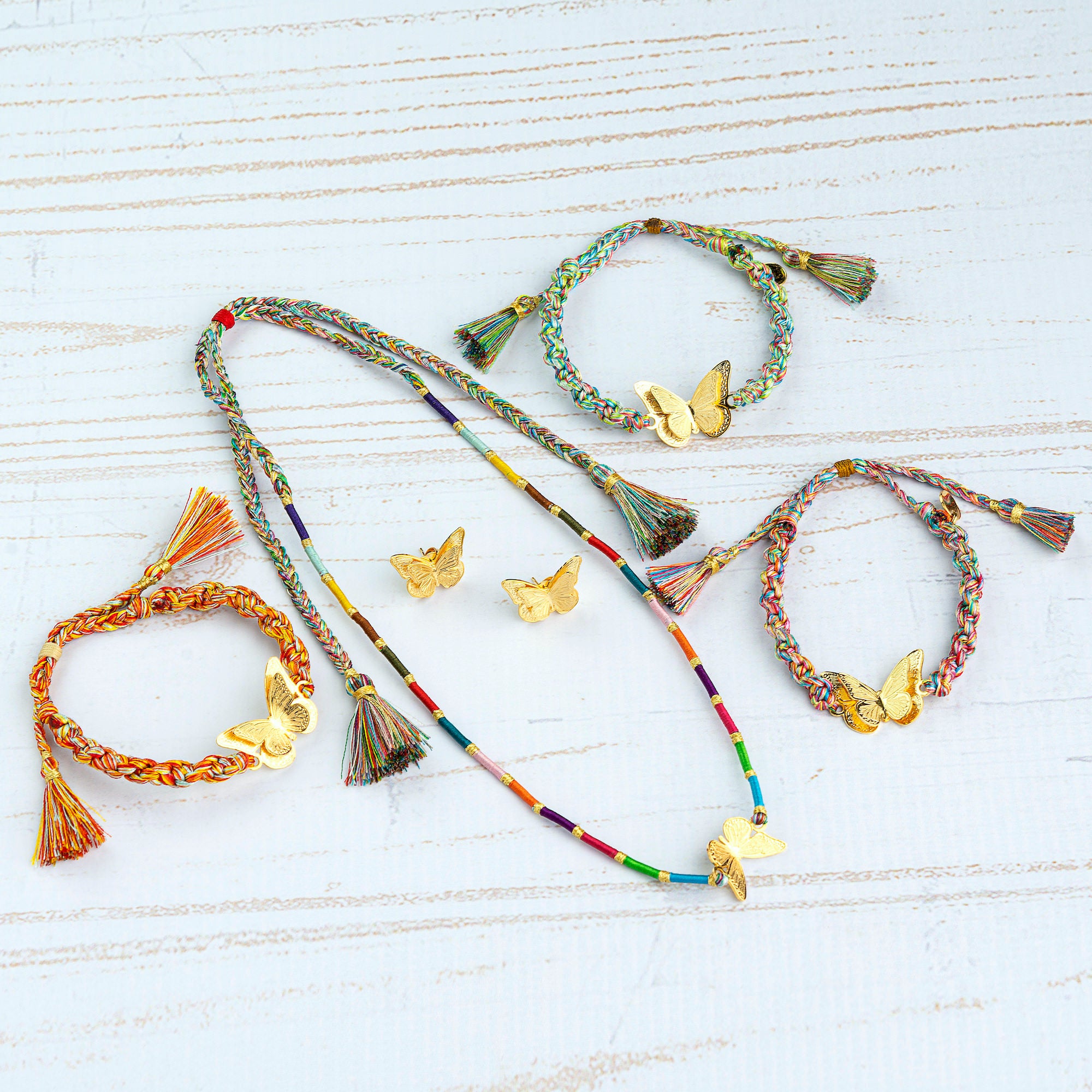 Butterfly Bracelet, Necklace and Earring Set | Makarla