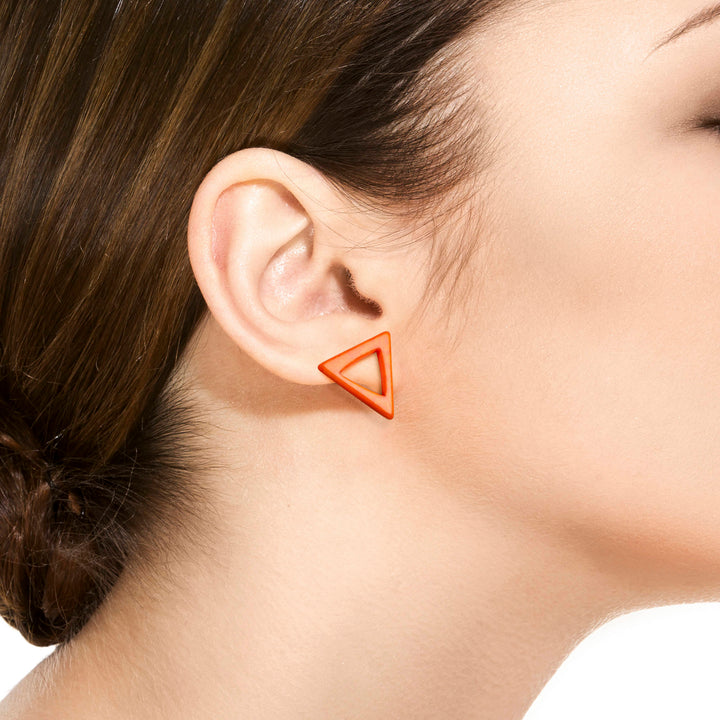 Tria Stud Tagua Earrings