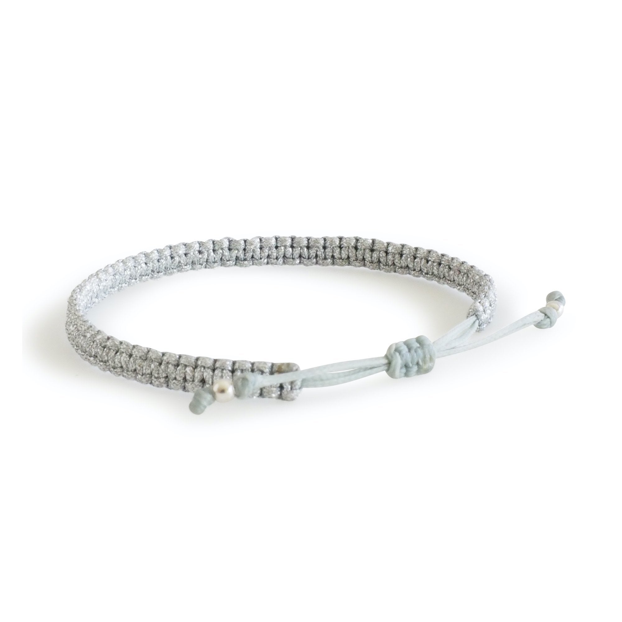 Silver Adjustable Macrame Bracelet | Makarla