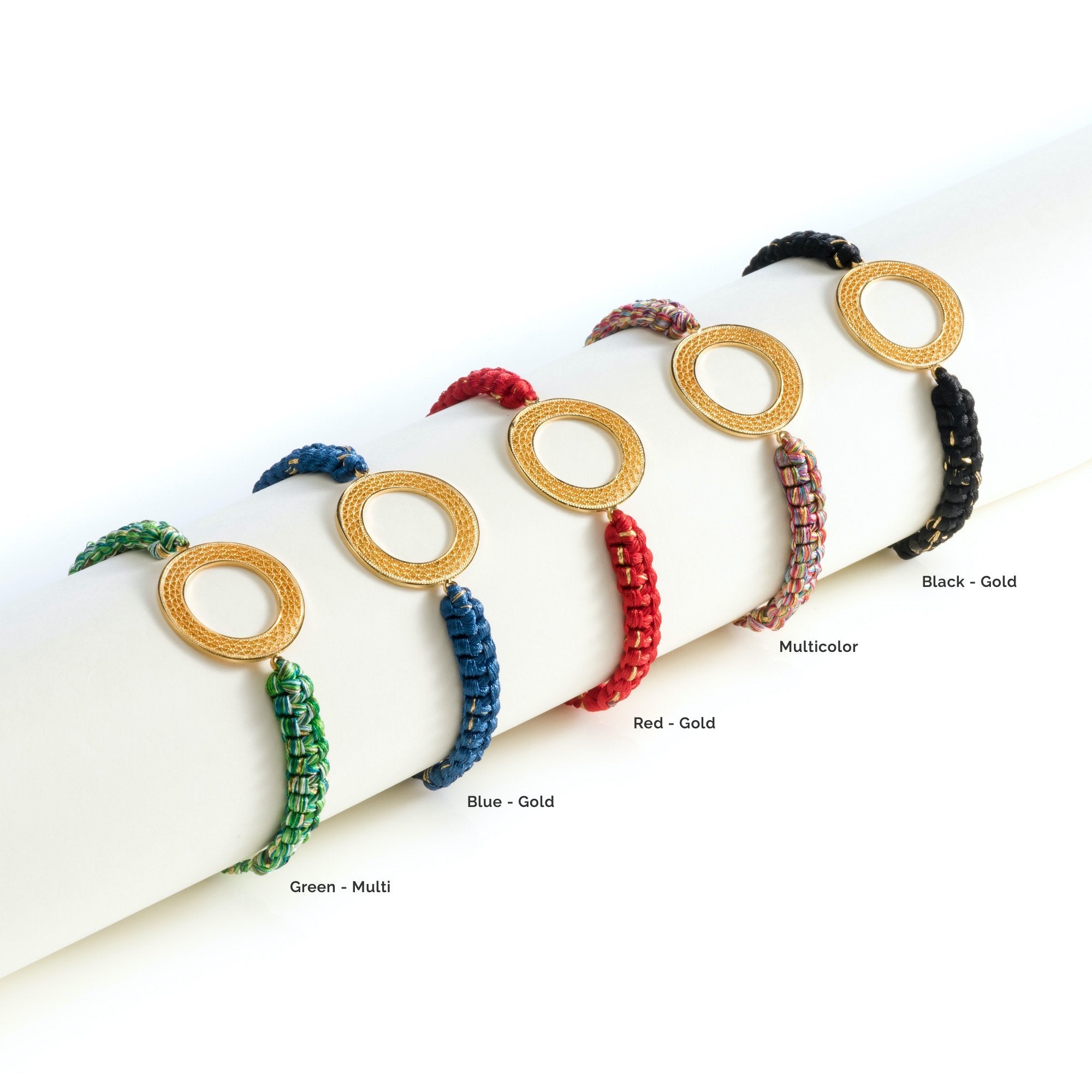 Adjustable Filigree Gold Circle Bracelet Lg Colors