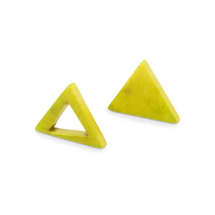 Tria Stud Tagua Earrings - Amano Artisans