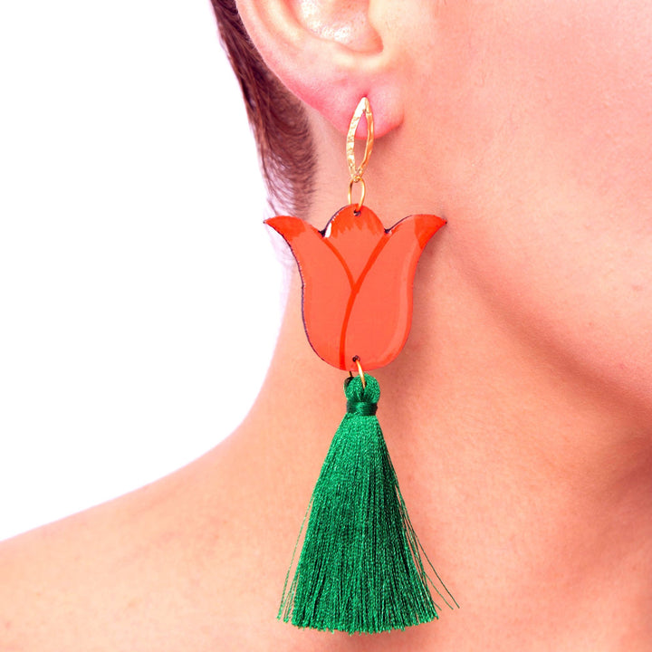 Tulips Tassel Earrings Maxi