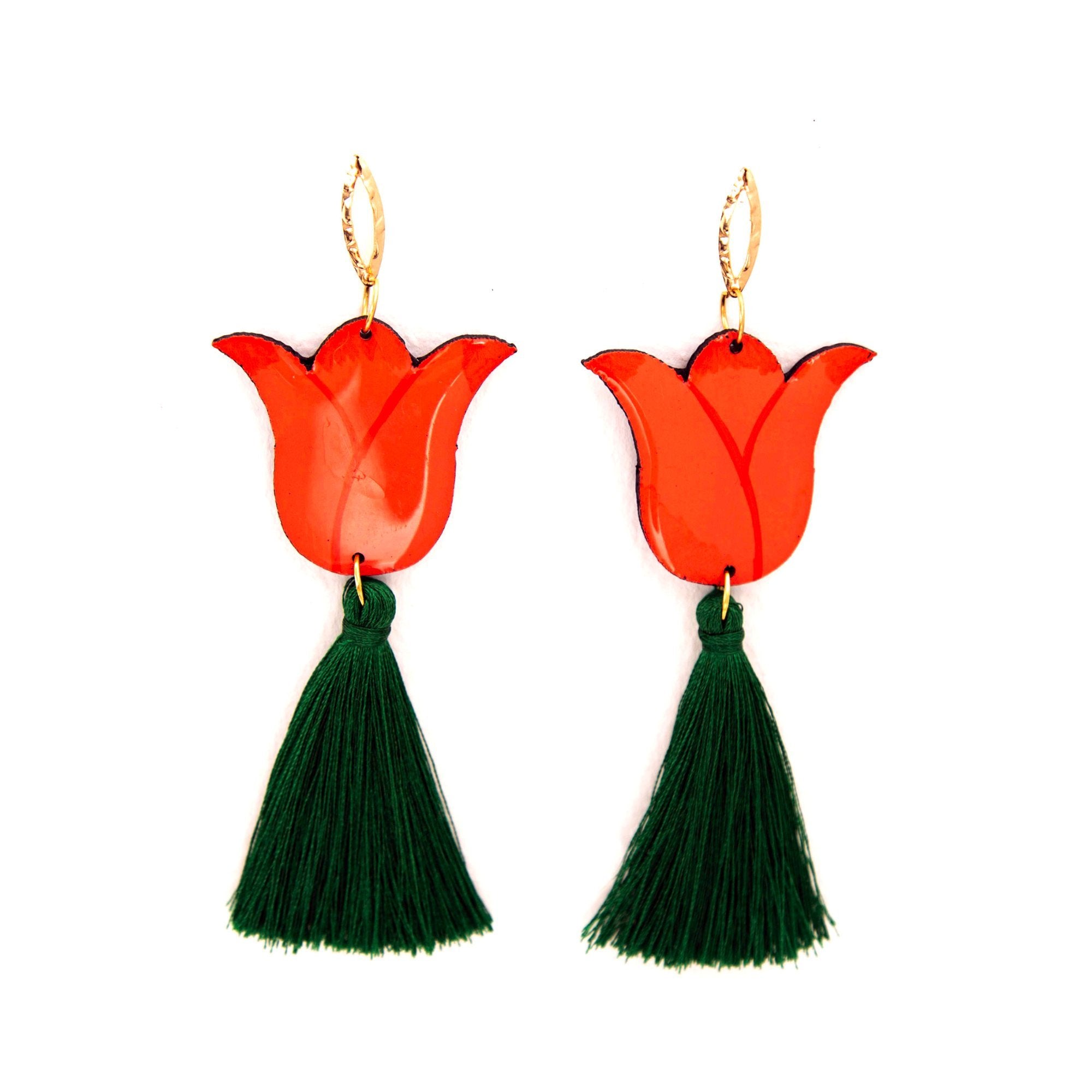 Tulips Tassel Earrings Maxi