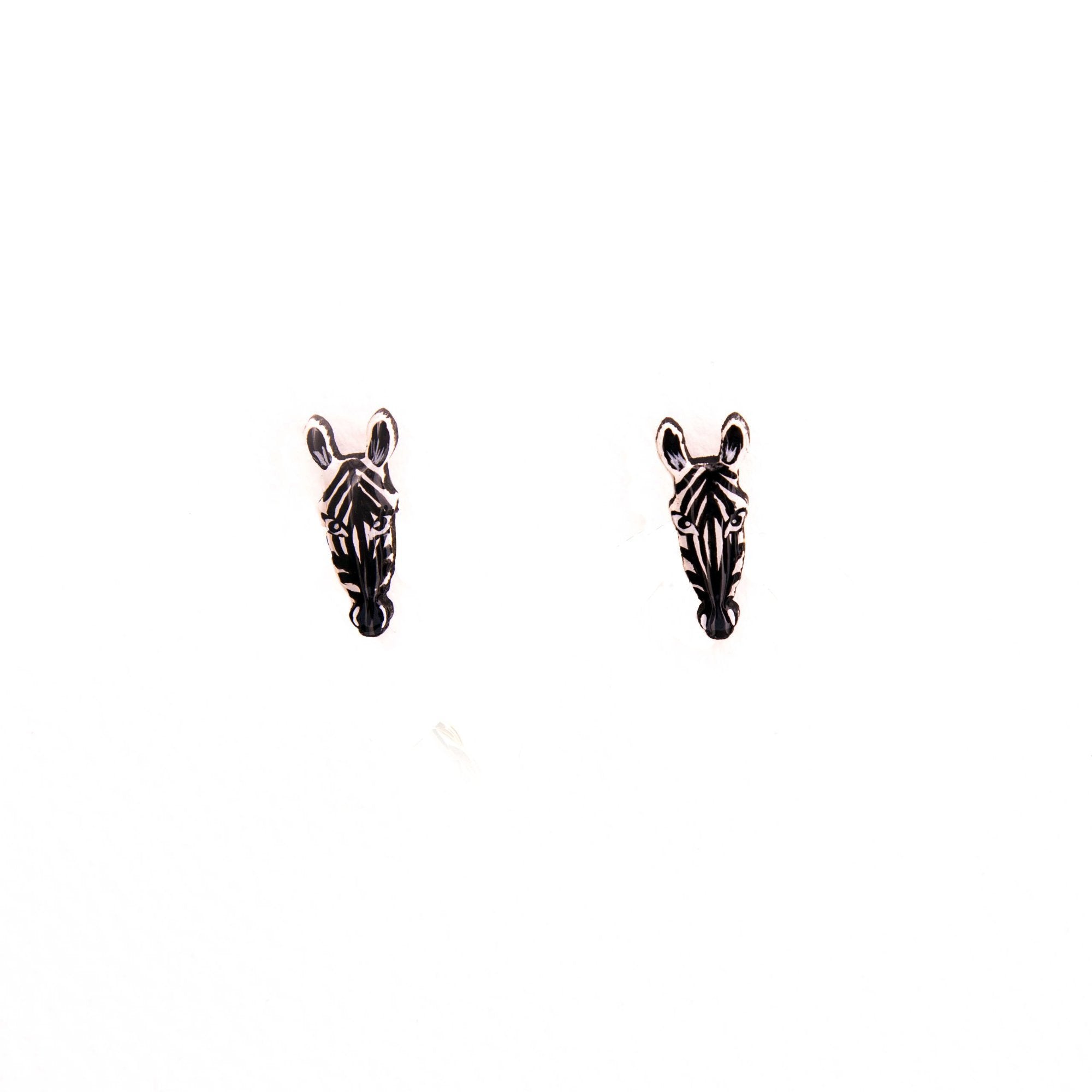 Zebra Wood Stud Earrings without gold hoop